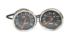 Smith Replica Speedometer Tachometer Pair 150 MPH Black For Royal Enfield