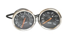 Smith Replica Speedometer Tachometer Pair 150 MPH Black For Royal Enfield - SPAREZO