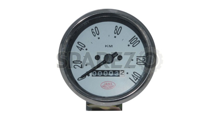 Jawa CZ Motorcycle Speedometer Tacho 0 - 140 Km/H Speedo White Face - SPAREZO