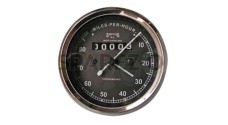 10 Smith Replica Speedo Meter 0-80mph Miles Black BSA Royal Enfield