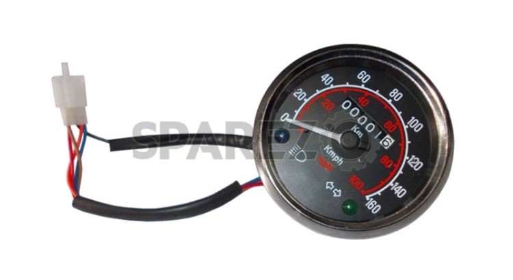 Royal Enfield New Black, Grey Face Speedometer 0-160kmph - SPAREZO