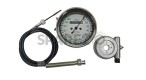 Replica Smiths Speedometer White 150 MPH + 54" Cable + Alloy Hub Drive - SPAREZO
