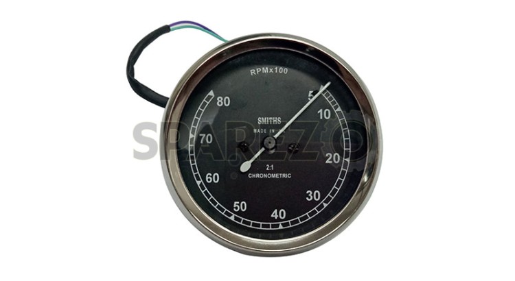 Smith Replica Tachometer Tacho Meter RPM x 100 For BSA, Vincent, Ariel Models - SPAREZO