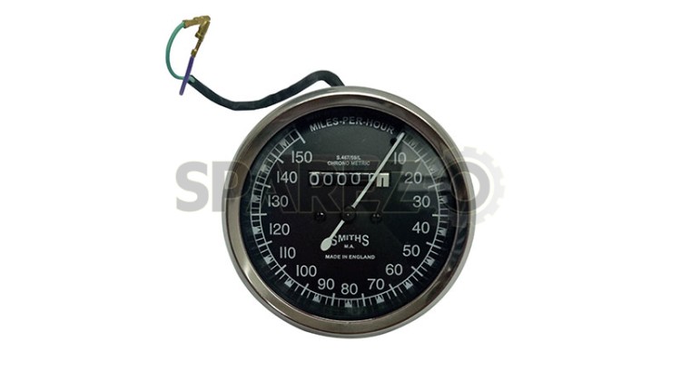 Smiths Replica Speedo Meter Speedometer 0-150 MPH for BSA, Vincent, Ariel Models - SPAREZO