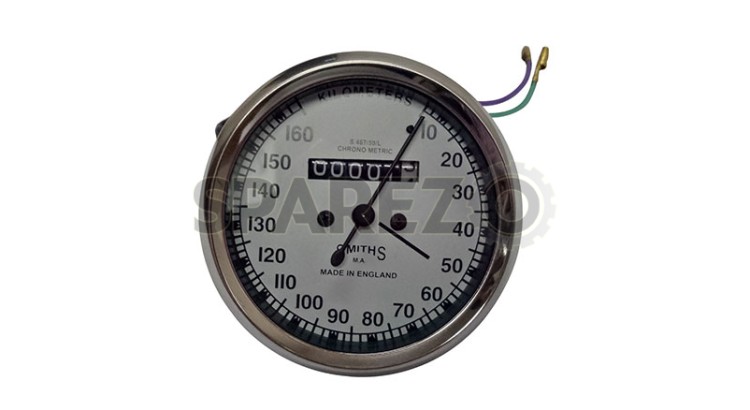 Smiths Replica Speedo Meter Speedometer 0-160 KMPH for BSA, Vincent, Ariel Model - SPAREZO