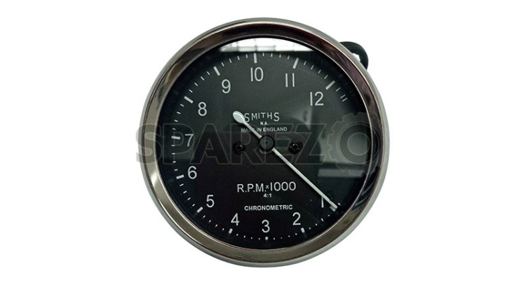 Smith Replica Tachometer Tacho Meter 0-12 RPM x 1000 For BSA, Vincent, Ariel - SPAREZO