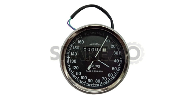 Smiths Replica Speedo Meter Speedometer 0-160 KMPH for BSA, Vincent, Ariel Model - SPAREZO