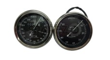 Smith Replica Speedo 0-240 KMPH + Tacho RPM Meter Pair For BSA, Vincent, Ariel