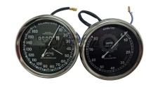 Smith Replica Speedo 0-160 KMPH + Tacho RPM Meter Pair For BSA, Vincent, Ariel