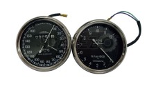 Smith Replica Speedo 0-160 KMPH + Tacho RPM Meter Pair For BSA, Vincent, Ariel