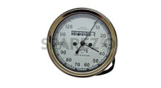 Smiths Replica Speedo Meter Speedometer 0-120 MPH White For BSA, Vincent, Ariel - SPAREZO