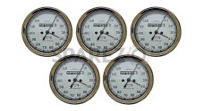 5 Pcs Smiths Replica Speedo Meter 0-120 MPH White For BSA, Vincent, Ariel - SPAREZO