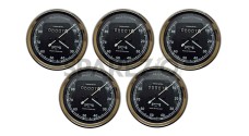 5 Pcs Smiths Replica Speedo Meter 0-80 MPH Black For BSA, Vincent, Ariel