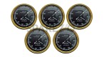 5 Pcs Smiths Replica Speedo Meter 0-80 MPH Black - BSA, Vincent, Ariel - SPAREZO