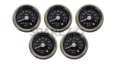 5 Pcs Smiths Replica Speedo Meter 0-80 MPH 2.5" Black For BSA, Vincent, Ariel