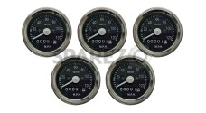 5 Pcs Smiths Replica Speedo Meter 0-120 MPH 2.5" Black For BSA, Vincent, Ariel