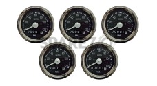 5 Pcs Smiths Replica Speedo Meter 0-120 KMPH 2.5" Black For BSA, Vincent, Ariel - SPAREZO