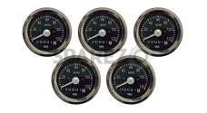 5 Pcs Smiths Replica Speedo Meter 0-120 KMPH 2.5" Black For BSA, Vincent, Ariel