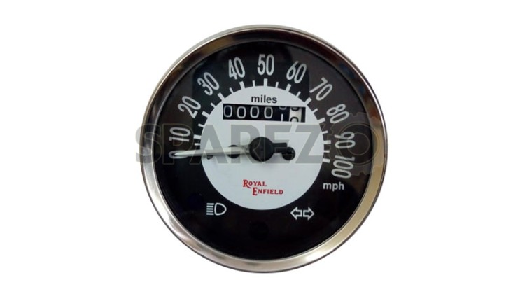 Royal Enfield Speedometer 0-100 Miles Classic Model - SPAREZO