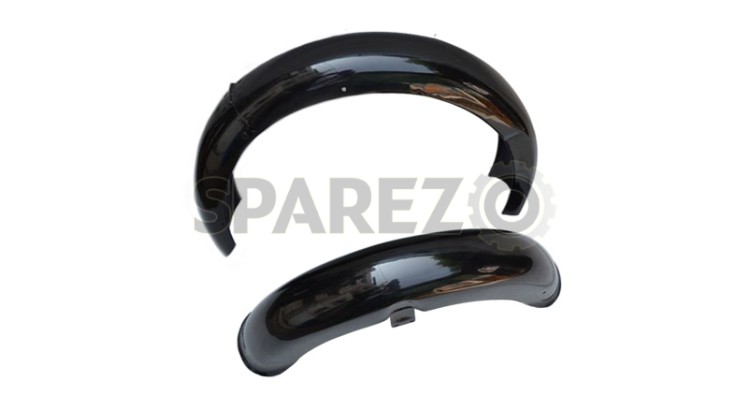 Vintage Horex Regina Black Painted Mudguard Fender Set - SPAREZO