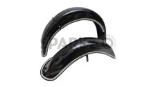 New BMW R71 Front & Rear Steel Mudguards Pair Set Black Painted - Fenders - SPAREZO