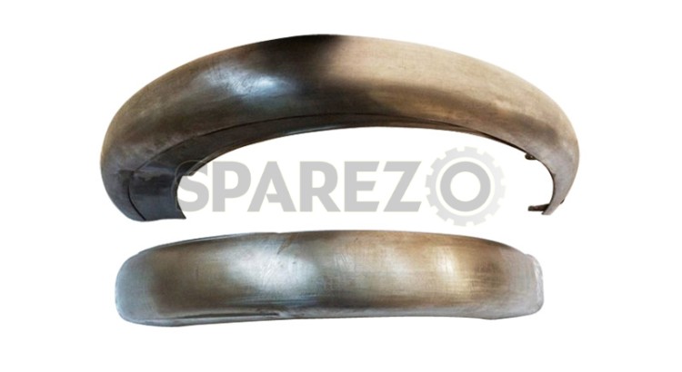 BSA Bantam DI Rigid Front And Rear Mudguards Raw Steel - SPAREZO