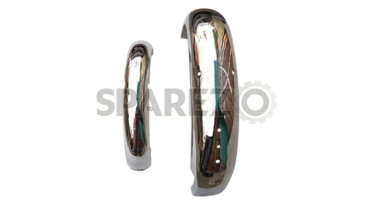 BSA New Gold Star Chromed Front & Rear Fender Mudguard Set - SPAREZO