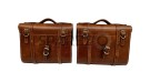 Royal Enfield New Classic Reborn 350cc Leather Brown Tan Bags With Mounting Pair - SPAREZO