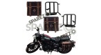 Royal Enfield New Classic Reborn 350 Canvas and Leather Bags With Mounting Pair - SPAREZO