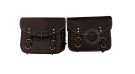 Royal Enfield New Classic Reborn 350 Saddle Bags Rusty Brown With Mounting Pair - SPAREZO