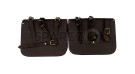 Royal Enfield Hunter 350 Leather Saddle Bags Rusty Brown With Mounting Pair - SPAREZO