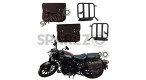 Royal Enfield New Classic Reborn 350 Saddle Bags Rusty Brown With Mounting Pair - SPAREZO