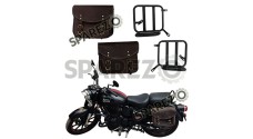Royal Enfield New Classic Reborn 350 Saddle Bags Rusty Brown With Mounting Pair