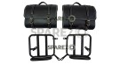 Royal Enfield New Classic Reborn 350 Leather Glossy Black Bags and Mounting Pair - SPAREZO