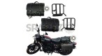 Royal Enfield New Classic Reborn 350 Leather Black Bags With Mounting Pair - SPAREZO