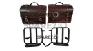 Royal Enfield New Classic Reborn 350cc Leather Antique Brown Bags and Mounting Pair - SPAREZO