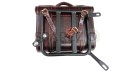 Royal Enfield New Classic Reborn 350cc Leather Antique Brown Bags and Mounting Pair - SPAREZO