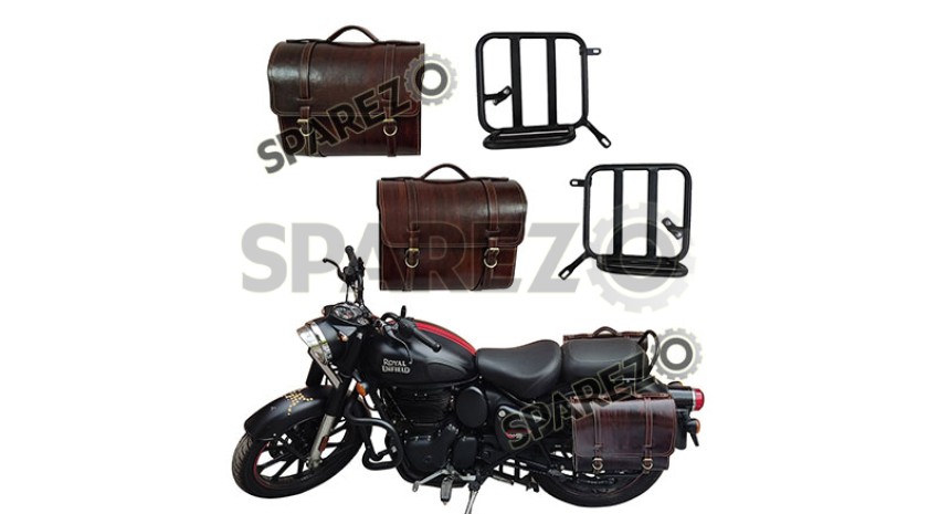 Dhe Best Bike Saddle Bag With Fitting for Royal Enfield Classic 350 Saddle  Bag Brown Leatherette Motorbike Saddlebag Price in India - Buy Dhe Best  Bike Saddle Bag With Fitting for Royal