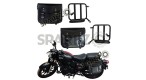 Royal Enfield New Classic Reborn 350 Leather Glossy Black Bags and Mounting Pair - SPAREZO