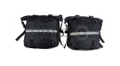 Royal Enfield New Classic Reborn 350 Canvas Saddle Black Bags With Mounting Pair - SPAREZO