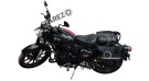 Royal Enfield New Classic Reborn 350 Canvas Saddle Black Bags With Mounting Pair - SPAREZO