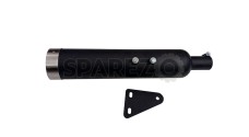 Royal Enfield Meteor 350cc AEW Bazooka Exhaust Silencer Matt Black - SPAREZO