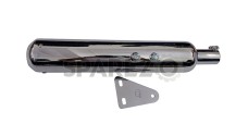 Royal Enfield Meteor 350cc AEW Short Star Exhaust Silencer Chrome - SPAREZO