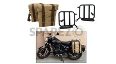 Royal Enfield New Classic Reborn 350 cc Military Pannier Bag With Fitting - SPAREZO