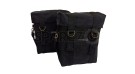 Royal Enfield New Classic Reborn 350cc Military Pannier Black Color Bags With Fitting - SPAREZO