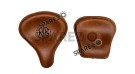 Royal Enfield New Classic Reborn 350cc Front and Rear Leather Seat Tan Brown - SPAREZO