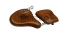 Royal Enfield New Classic Reborn 350cc Front and Rear Leather Seat Tan Brown - SPAREZO