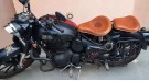 Royal Enfield New Classic Reborn 350cc Front and Rear Leather Seat Tan Brown - SPAREZO