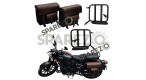 Royal Enfield New Classic Reborn 350 Black Color Bags With Mounting Pair - SPAREZO