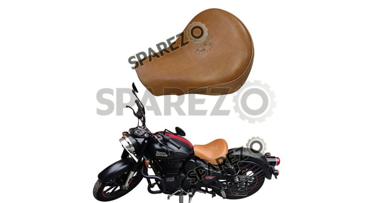 Royal Enfield New Classic Reborn 350cc Front Leather Low Rider Seat - SPAREZO